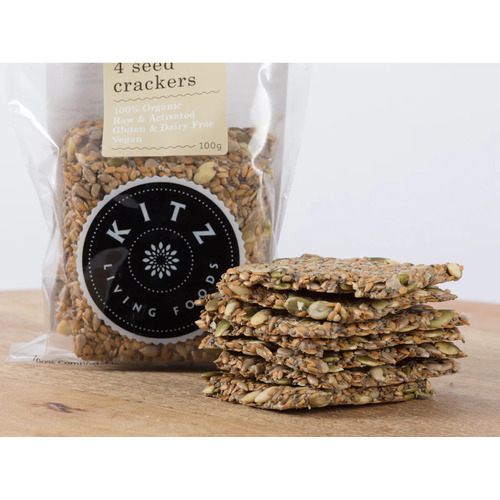 Kitz Organic Savoury 4 Seed Crackers GF (100g)
