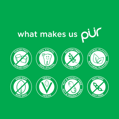 Pur Gum Spearmint Gum Bag (55 Pieces)