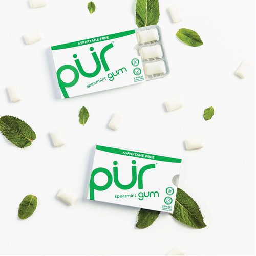 PUR Spearmint Gum Aspartame Free (9pc)