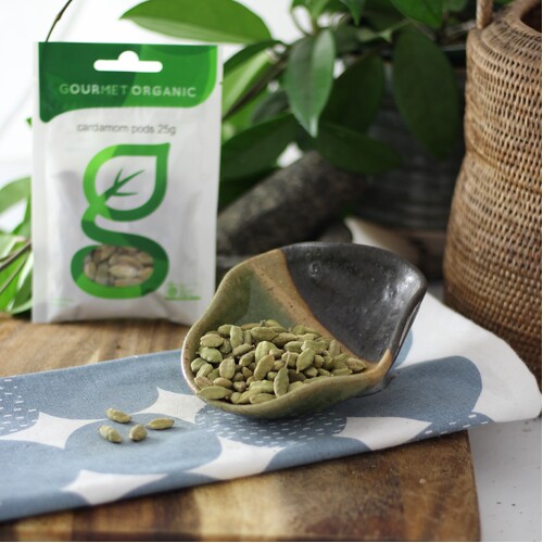 Gourmet Organic Cardamom Pods Sachet (25g)