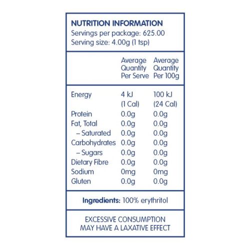 Naturally Sweet Erythritol 2.5kg