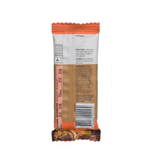 Raw Plant Protein Bars Peanut Butter Choc Melt 40g