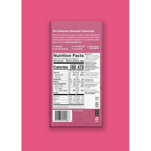 Organic Dark Chocolate - Sea Salt (80g)