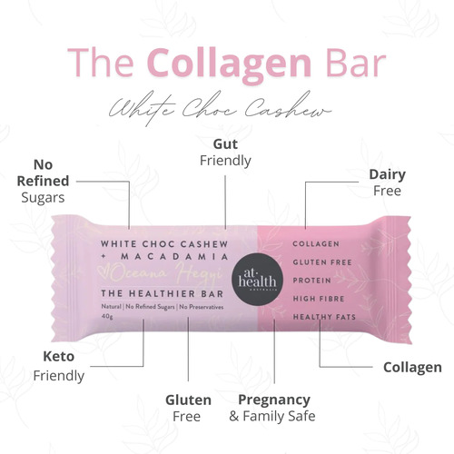 White Choc Cashew & Macadamia - Collagen & Protein Bar