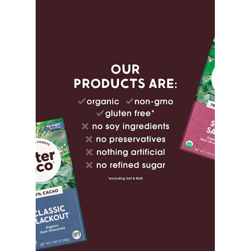 Organic Dark Chocolate - Sea Salt (80g)