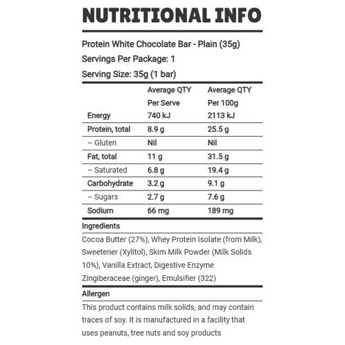 Protein White Chocolate Bar (35g)