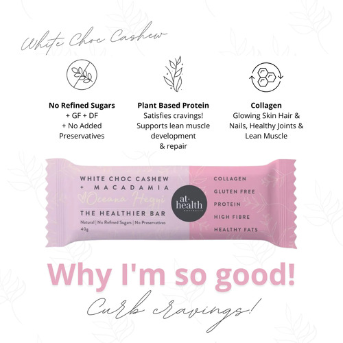 White Choc Cashew & Macadamia - Collagen & Protein Bar