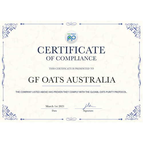 Aussie Organic GF Oats 1kg