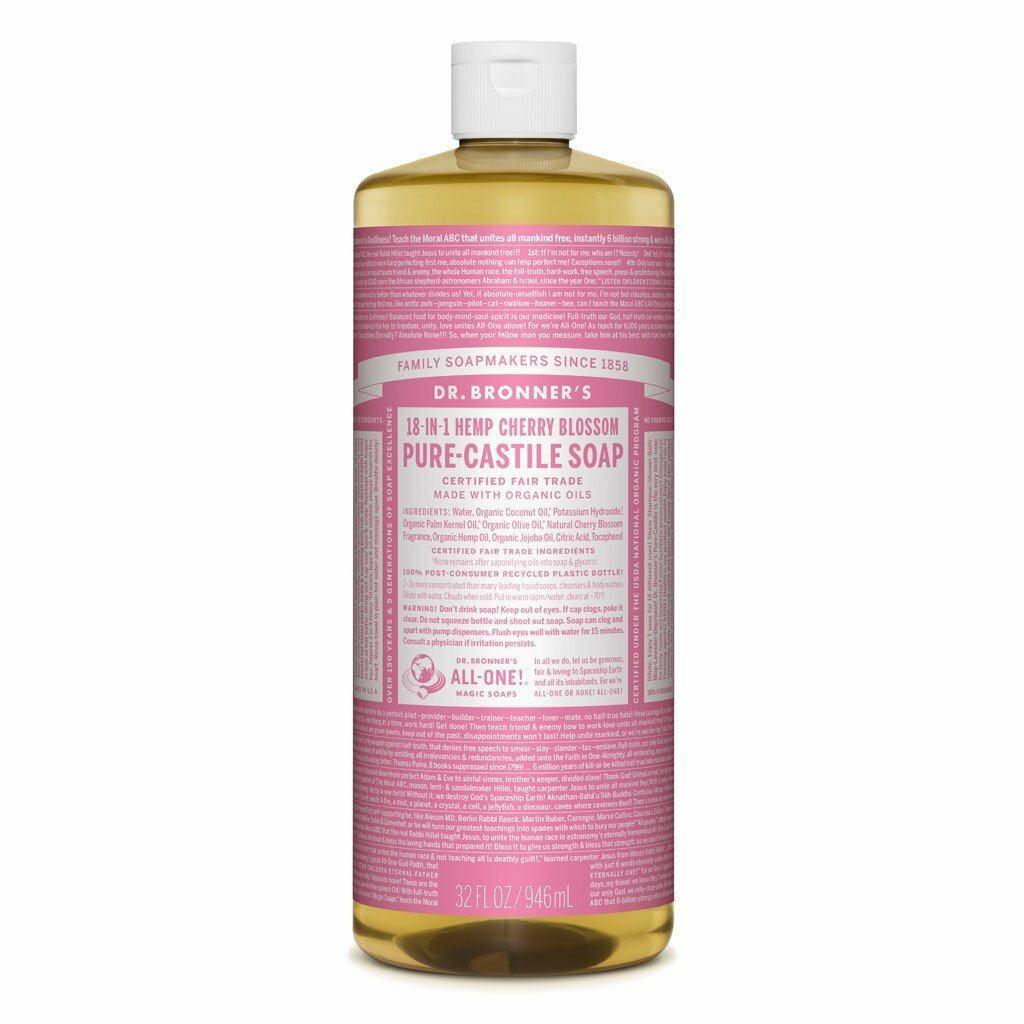 Organic Cherry Blossom Hemp Pure-Castile Liquid Soap 946ml