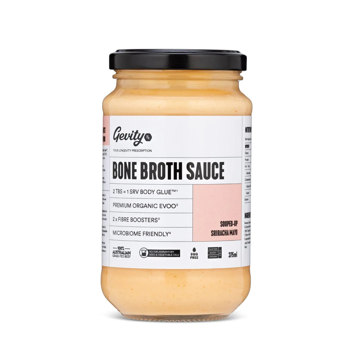 Gevity Souped-Up Sriracha Mayo Bone Broth Sauce 375ml