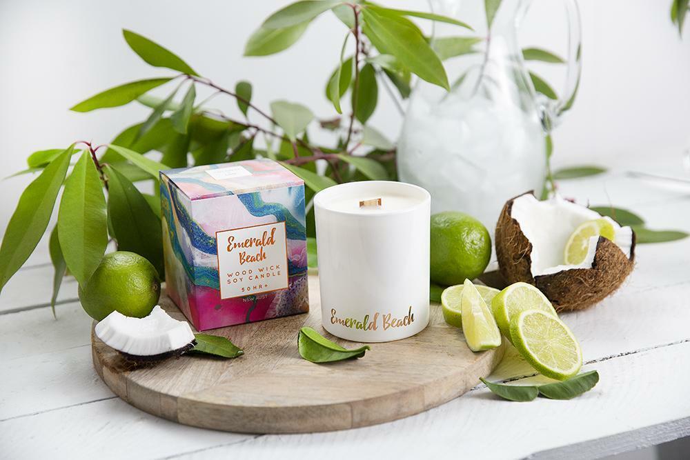 Wood Wick Soy Candle 50hr+ Coconut & Lime