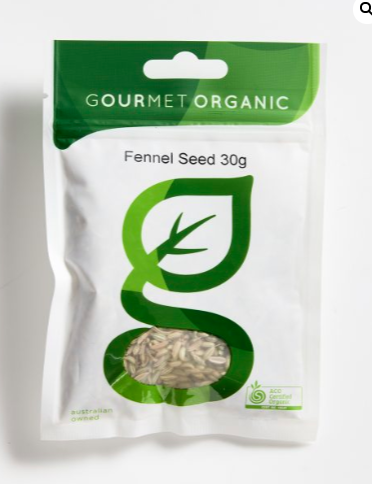 Gourmet Organic herbs Fennel Seed 30g