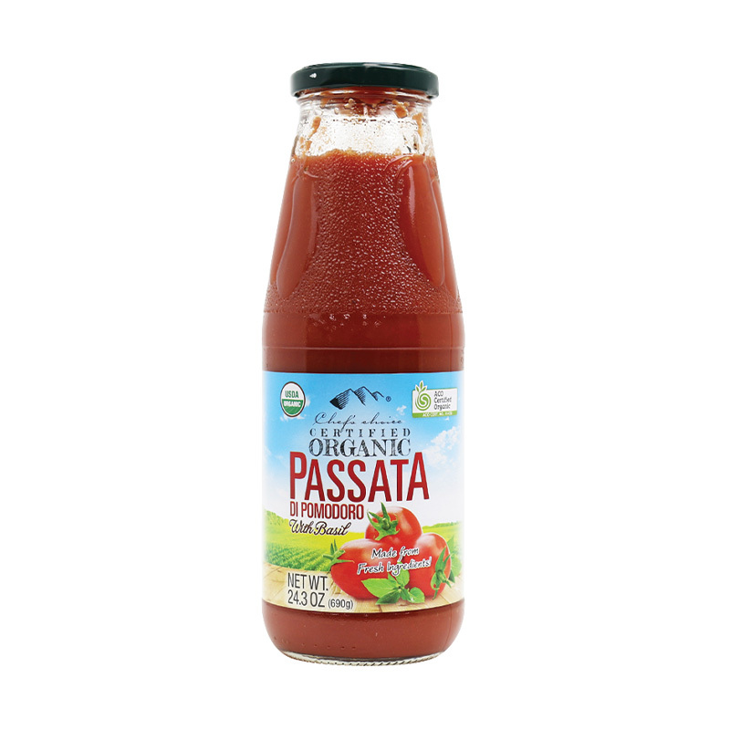Certified Organic Passata Di Pomodoro with Basil (690g)