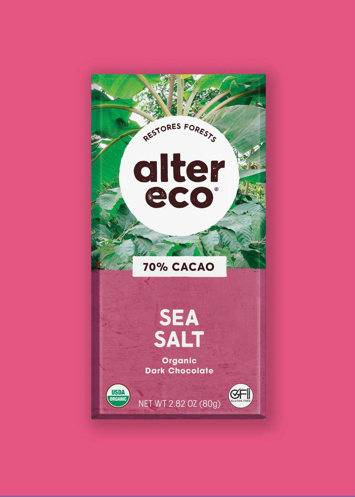 Organic Dark Chocolate - Sea Salt (80g)