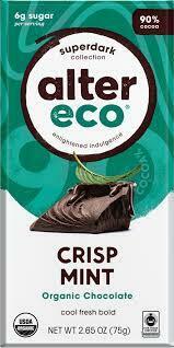 ALTER ECO Choc Dark Crisp Mint 75g