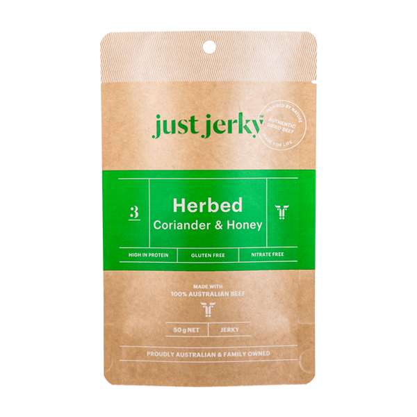 Herbed Beef Jerky - Coriander & Honey (GF 25g)