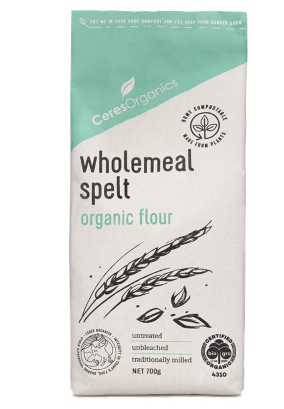 Wholemeal Spelt Organic Flour 700g