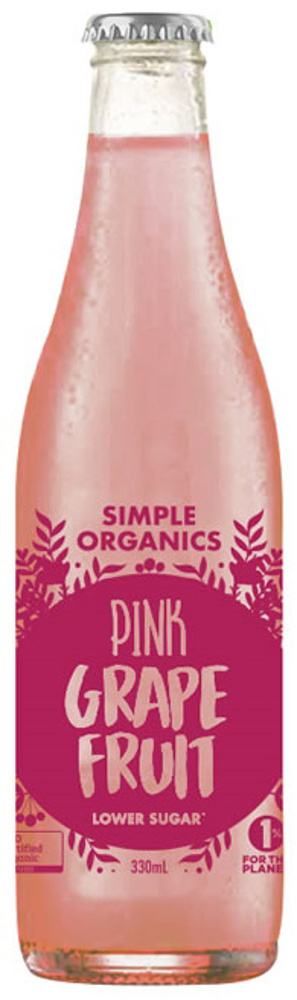 Simple Organic Pink Grapefruit 330ml