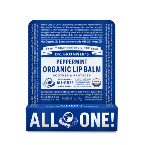 Peppermint Lip Balm 4g (in box) by DR. BRONNERS