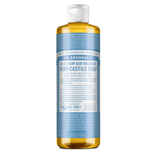 Baby-Mild Unscented Pure Castile Liquid Soap - 473mil  by DR. BRONNERS