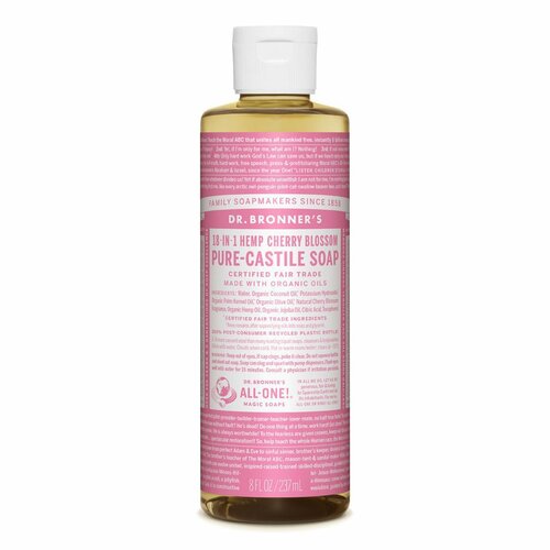 Organic Cherry Blossom Hemp Pure-Castile Liquid Soap 237ml by Dr. Bronner's