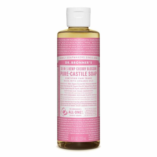 Organic Cherry Blossom Hemp Pure-Castile Liquid Soap 237ml