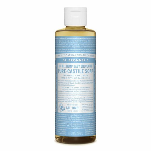 Baby Unscented Hemp Pure-Castile Liquid Soap 237mL by Dr. Bronner's
