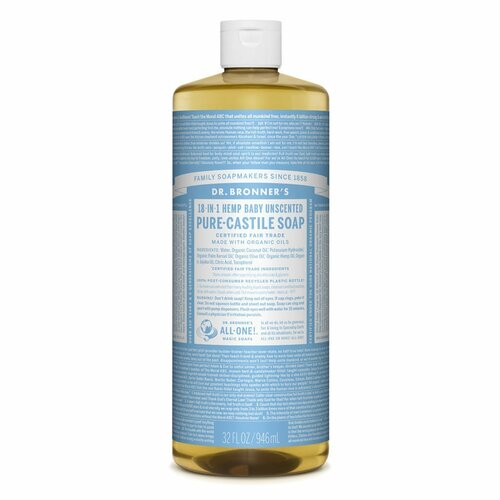 Organic Baby Unscented Hemp Pure-Castile Liquid Soap 946mL by Dr. Bronner's