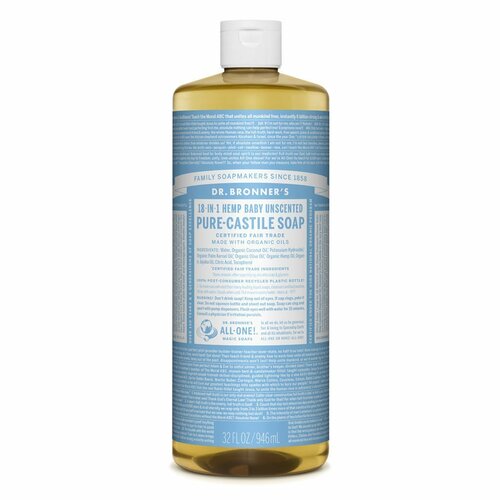 Organic Baby Unscented Hemp Pure-Castile Liquid Soap 946mL