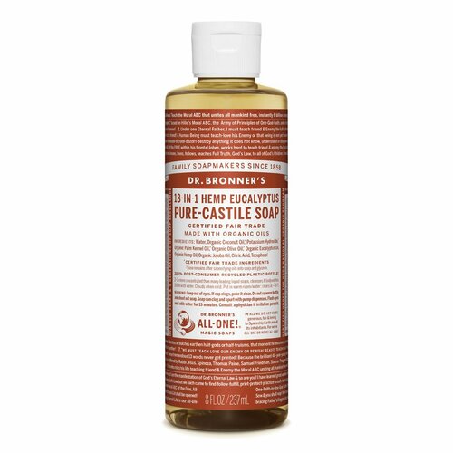 Organic Eucalyptus Hemp Pure-Castile Liquid Soap 237mL by Dr. Bronner's