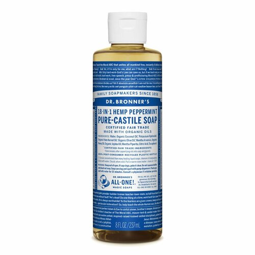 Organic Peppermint Hemp Pure-Castile Liquid Soap 237mL