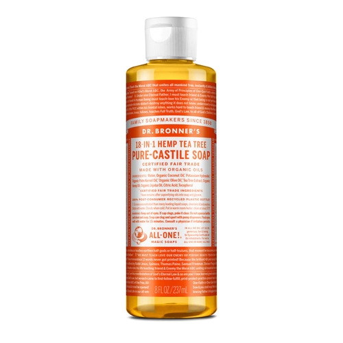 Pure-Castile Liquid Soap - Tea Tree (237ml) by Dr. Bronner's