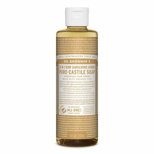 Sandalwood & Jasmine Hemp Pure-Castile Liquid Soap 237mL by Dr. Bronner's