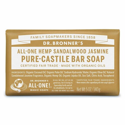  Sandalwood & Jasmine Bar Soap 140g by Dr. Bronner's
