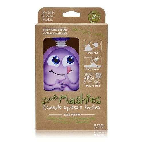 Reusable Squeeze Pouch Pack of 2 Purple by LITTLE MASHIES