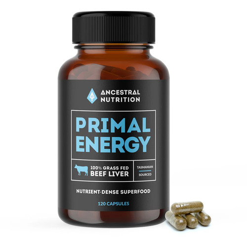 Primal Energy Grass Fed Beef Liver 120 Caps by Ancestral nutrition