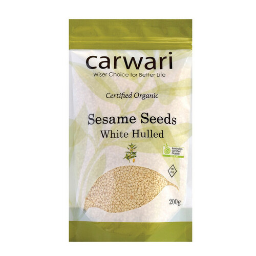 Sesame Seeds White Unhulled 200g by Carwari