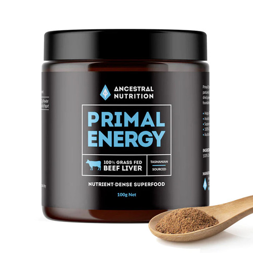 Primal Energy  Grass Fed Beef Liver 100g by Ancestral nutrition