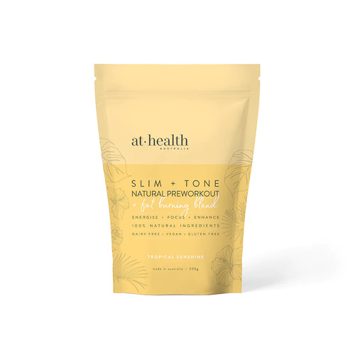 Slim+Tone Natural Pre-Workout 200g Vegan by At Health Australia