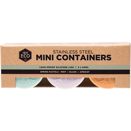 Mini Containers Stainless Steel 3x60mL