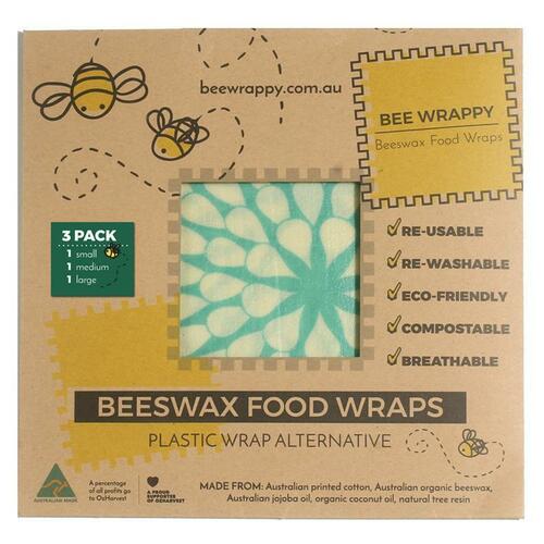 Beeswax Wraps School Lunchbox 3pk - Discontinued item