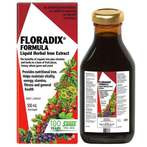 Floradix Formula Liquid Herbal Iron Extract 500ml