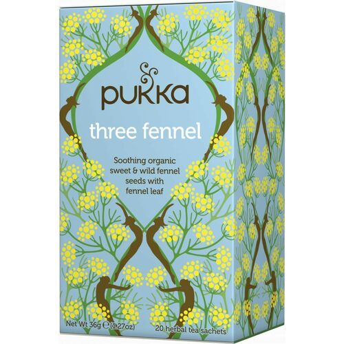 Three Fennel Pukka Tea Bags by Organic Pukka Tea
