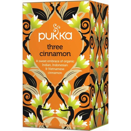 Three Cinnamon Pukka Tea Bags
