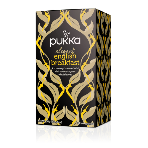 Elegant English Breakfast Pukka Tea Bags