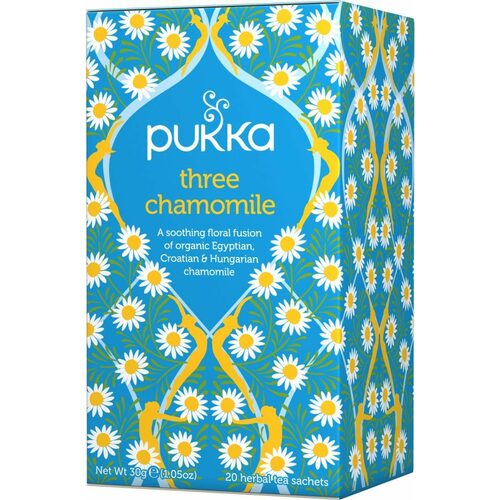 Three Chamomile Pukka Tea Bags by Organic Pukka Tea