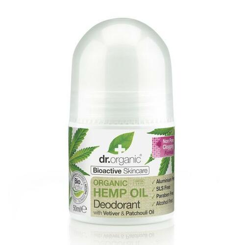 DR ORGANIC Roll-On Deodorant Hemp Oil 50ml by Dr Organic