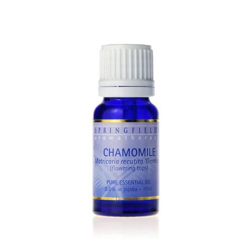 Chamomile German Essential Oil 2.5% Jojoba Certified Organic 11ml by Springfields