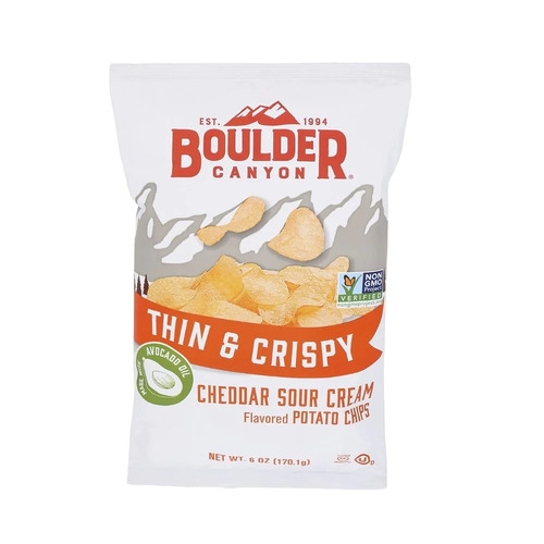 Sour Cream Cheddar Chips 170g  by BOULDER CANYON POTATO CHIPS