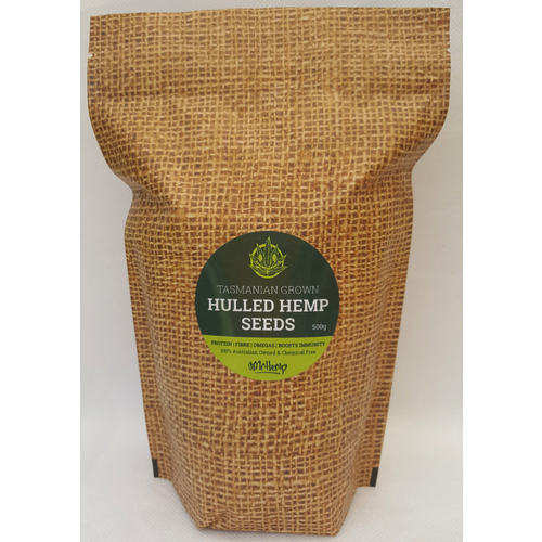 Tasmanian Grown Hulled Hemp Seeds 500g